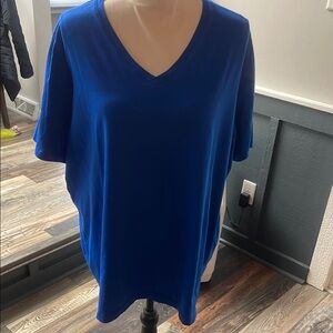 Lands' End Blue Relaxed Boxy T-Shirt